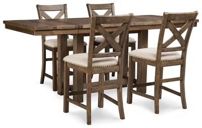 Moriville Counter Height Dining Set - Abundant Home Collections