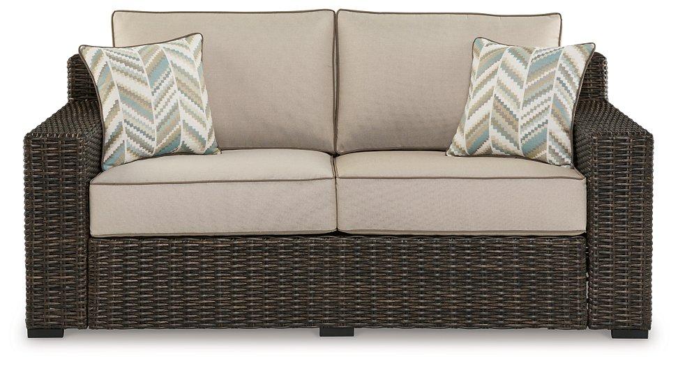 Coastline Bay Outdoor Loveseat with Cushion - Abundant Home Collections