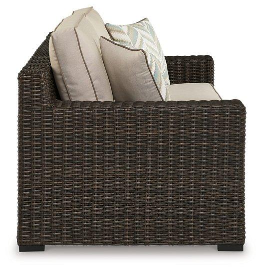 Coastline Bay Outdoor Loveseat with Cushion - Abundant Home Collections