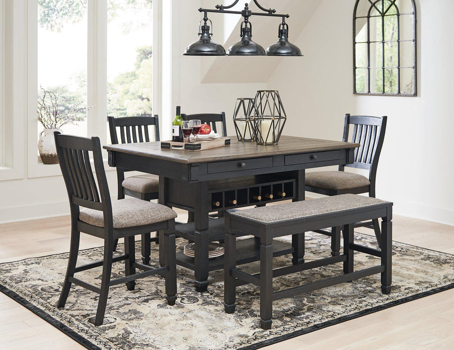 Tyler Creek Counter Height Dining Set - Abundant Home Collections