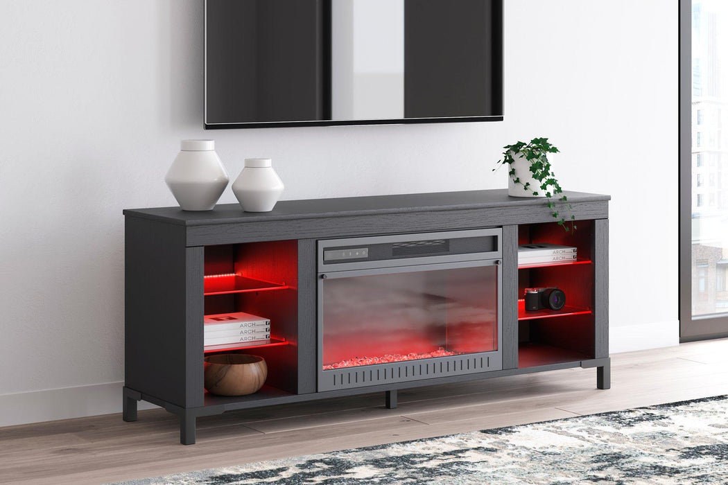 Cayberry 60" TV Stand with Electric Fireplace - Abundant Home Collections