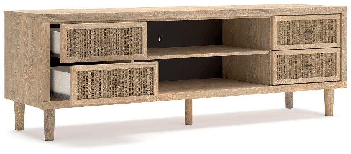 Cielden 72" TV Stand with Electric Fireplace - Abundant Home Collections