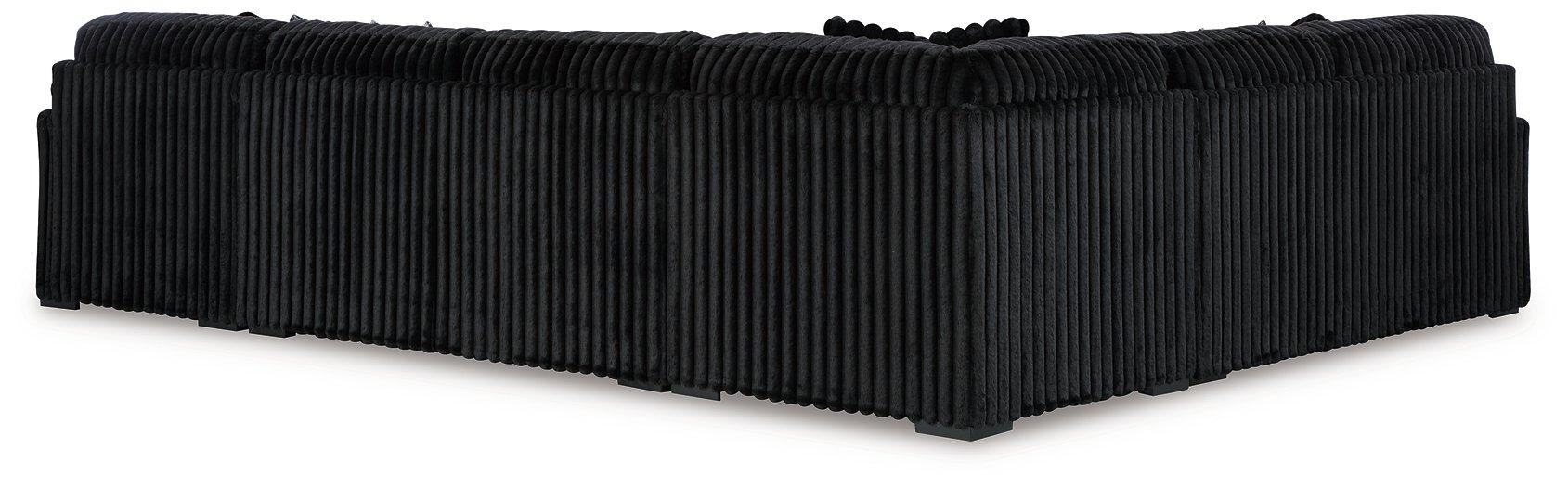 Midnight-Madness Sectional with Chaise - Abundant Home Collections