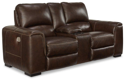Alessandro Power Reclining Loveseat with Console - Abundant Home Collections