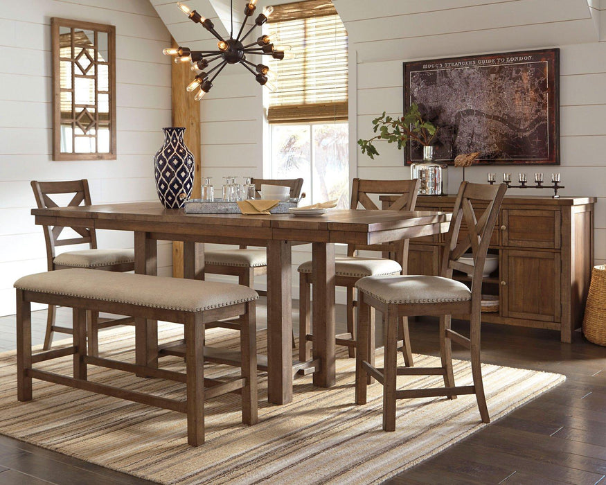 Moriville Counter Height Dining Set - Abundant Home Collections
