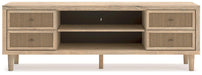 Cielden 72" TV Stand with Electric Fireplace - Abundant Home Collections