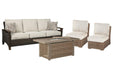 Beachcroft Outdoor Sofa, Lounge Chairs and Fire Pit - Abundant Home Collections