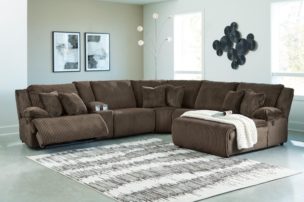 Top Tier Reclining Sectional with Chaise - Abundant Home Collections