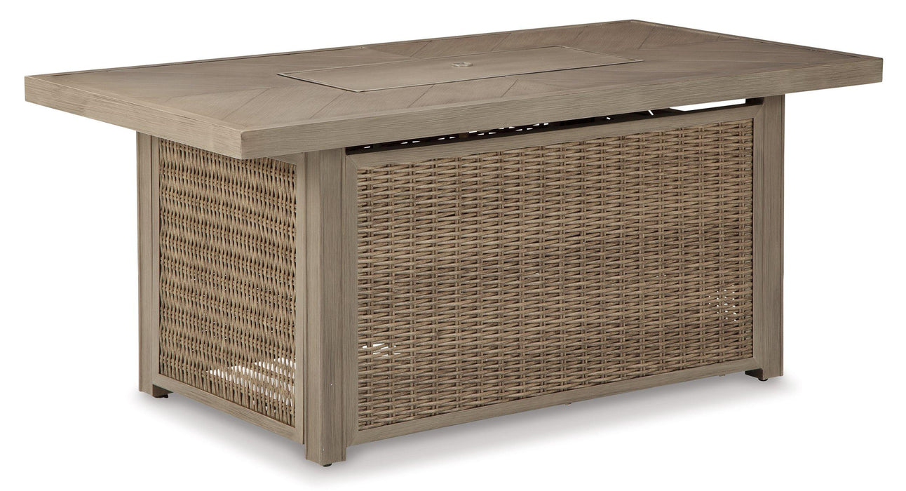 Beachcroft Outdoor Sofa, Lounge Chairs and Fire Pit - Abundant Home Collections