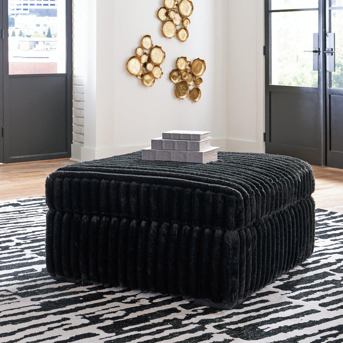 Midnight-Madness Oversized Accent Ottoman - Abundant Home Collections