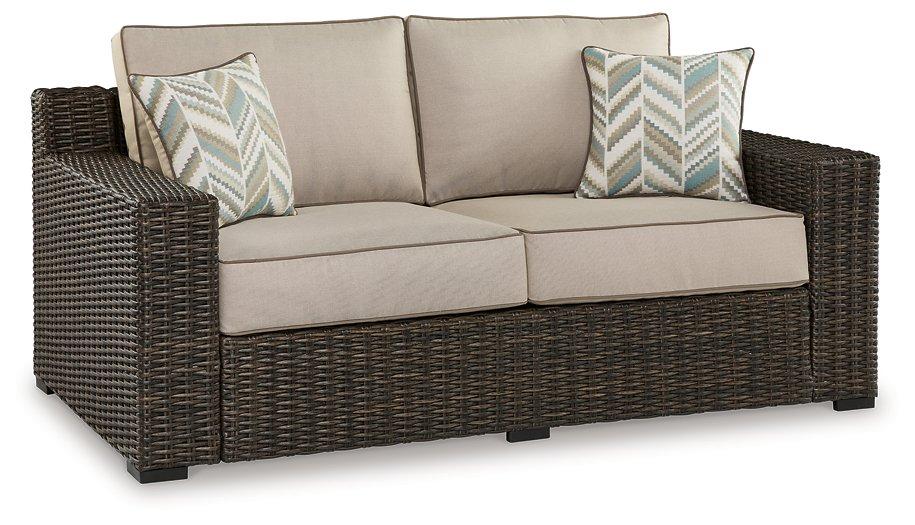 Coastline Bay Outdoor Loveseat with Cushion - Abundant Home Collections