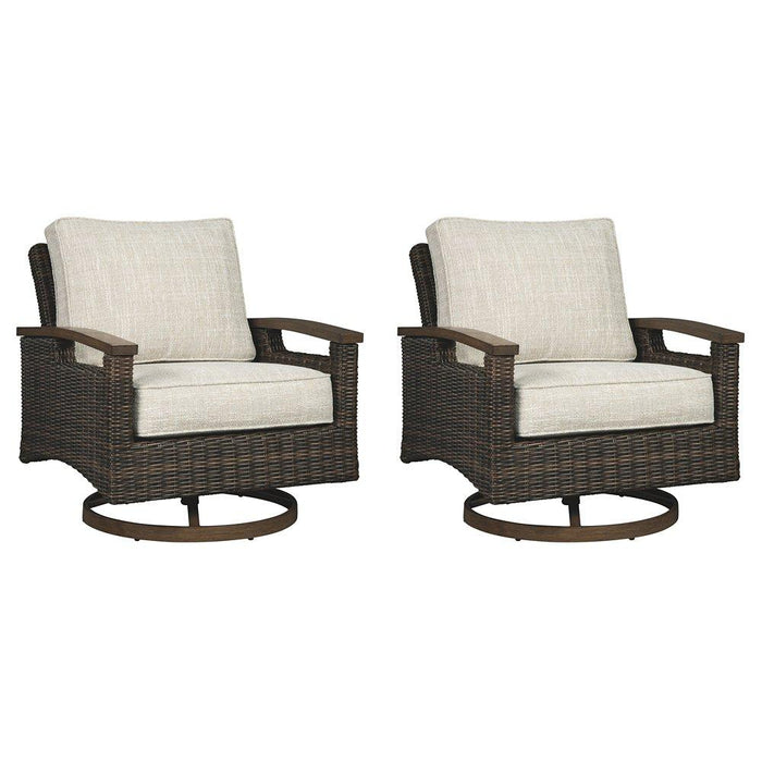Paradise Trail Outdoor Loveseat, Lounge Chairs and Fire Pit Table - Abundant Home Collections