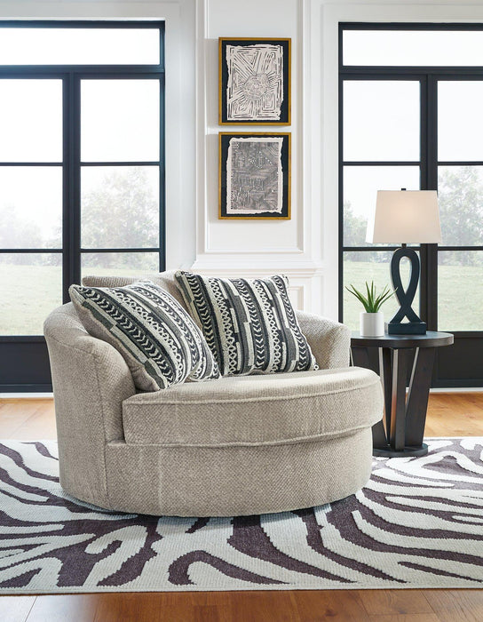 Calnita Oversized Swivel Accent Chair - Abundant Home Collections