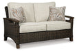 Paradise Trail Outdoor Loveseat, Lounge Chairs and Fire Pit Table - Abundant Home Collections