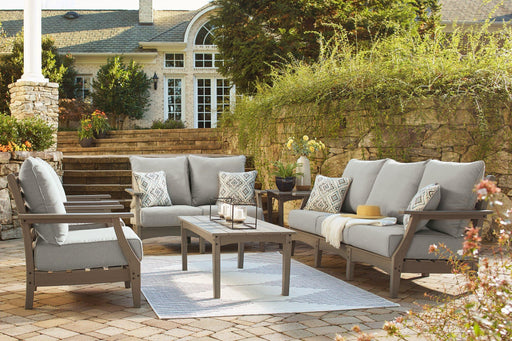 Visola Outdoor Sofa and Loveseat Set - Abundant Home Collections