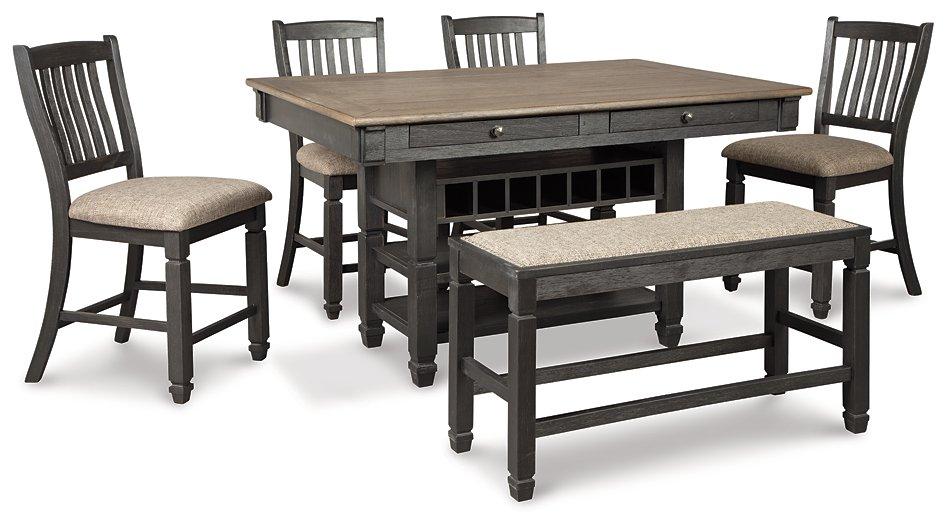 Tyler Creek Counter Height Dining Set - Abundant Home Collections