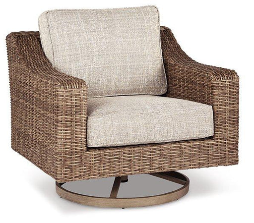 Beachcroft Outdoor Swivel Lounge with Cushion - Abundant Home Collections
