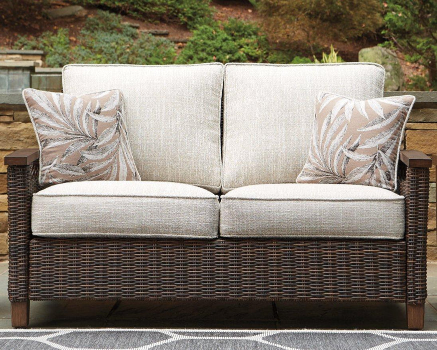 Paradise Trail Outdoor Loveseat, Lounge Chairs and Fire Pit Table - Abundant Home Collections