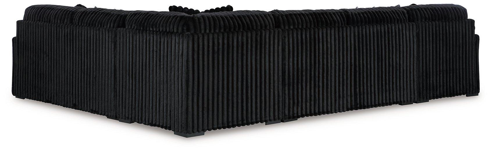 Midnight-Madness Sectional with Chaise - Abundant Home Collections