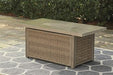 Beachcroft Beachcroft Fire Pit Table with Four Nuvella Swivel Lounge Chairs - Abundant Home Collections