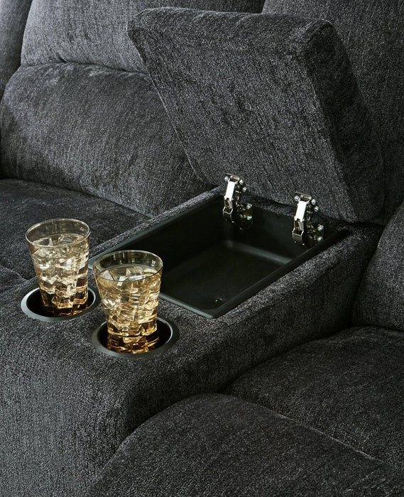 Draycoll Power Reclining Loveseat with Console - Abundant Home Collections