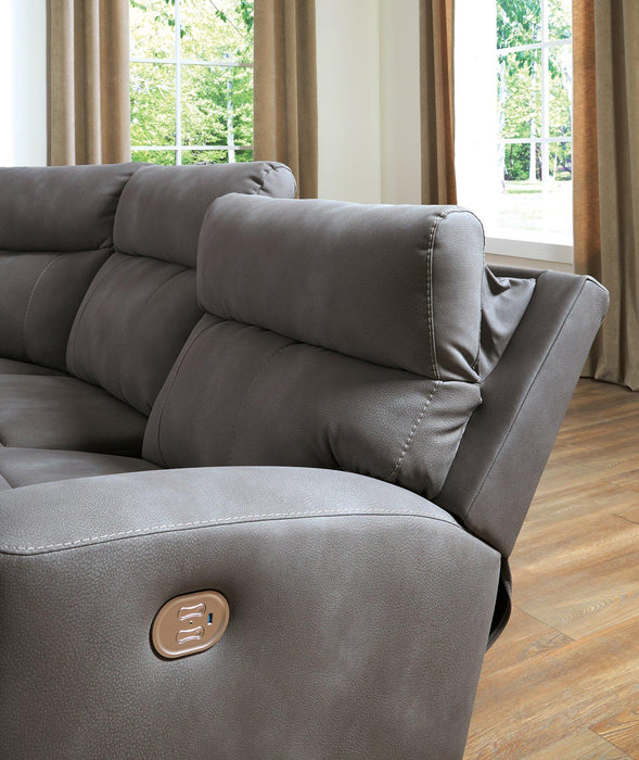 Next-Gen DuraPella Power Reclining Sectional Loveseat - Abundant Home Collections