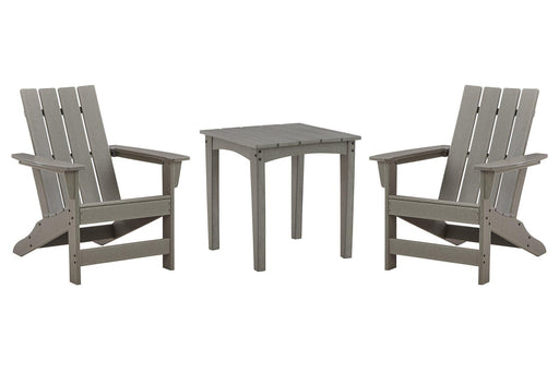 Visola Outdoor Adirondack Chair Set with End Table - Abundant Home Collections