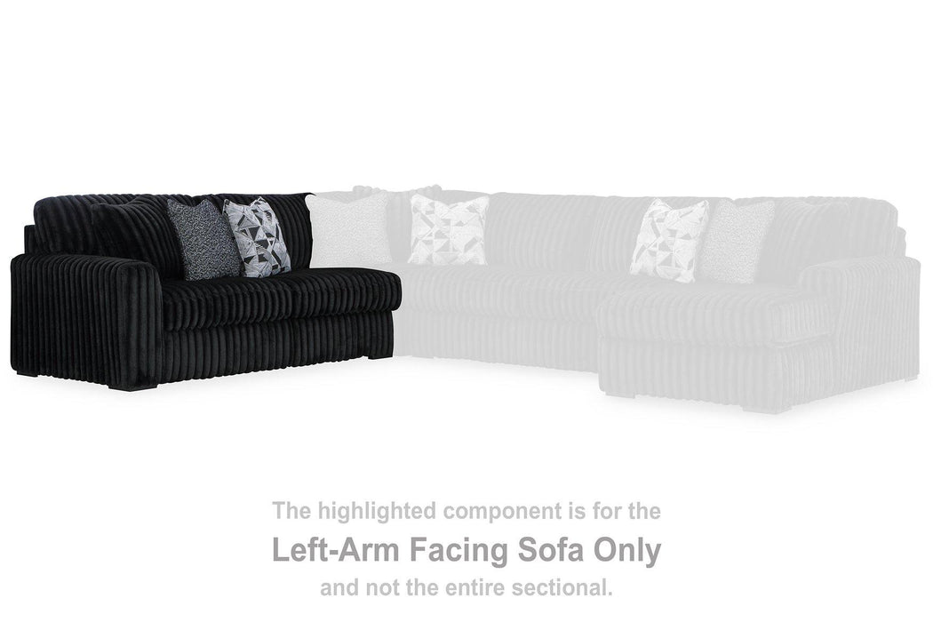 Midnight-Madness Sectional Sofa with Chaise - Abundant Home Collections