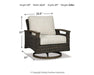 Paradise Trail Paradise Trail Fire Pit Table with 4 Nuvella Swivel Lounge Chairs - Abundant Home Collections
