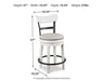 Valebeck Counter Height Bar Stool - Abundant Home Collections