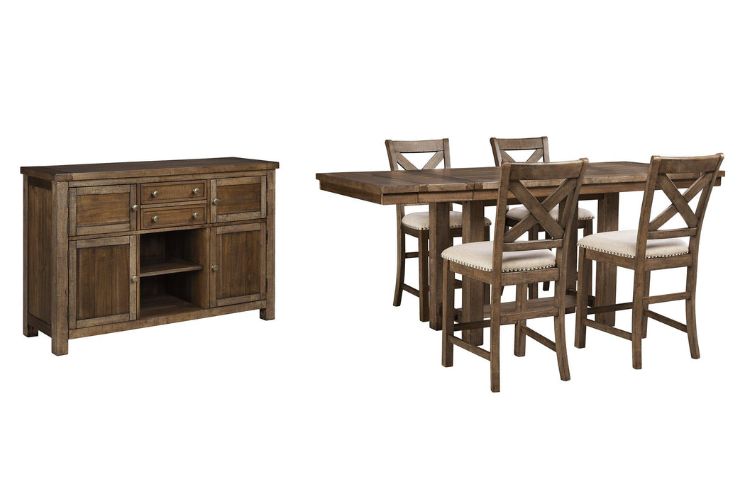 Moriville Counter Height Dining Set - Abundant Home Collections