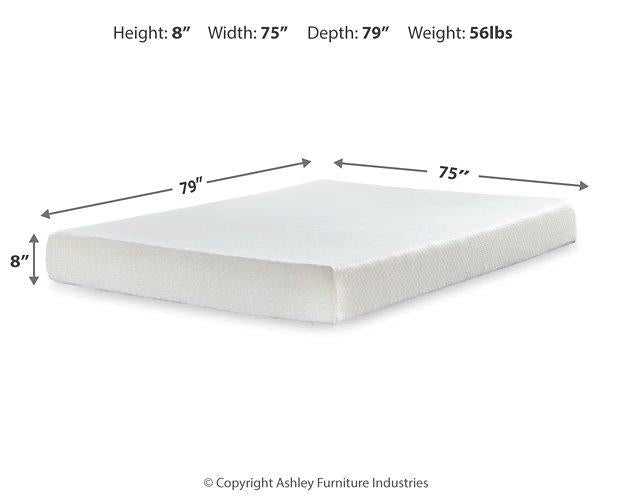 Chime 8 Inch Memory Foam Mattress in a Box - Abundant Home Collections