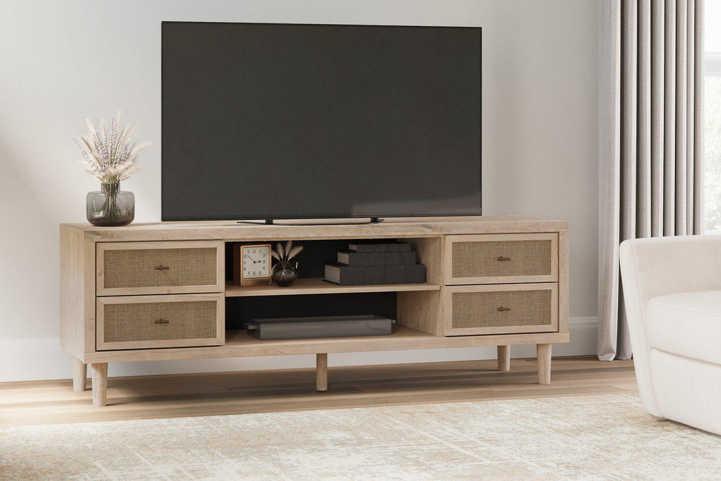 Cielden 72" TV Stand with Electric Fireplace - Abundant Home Collections