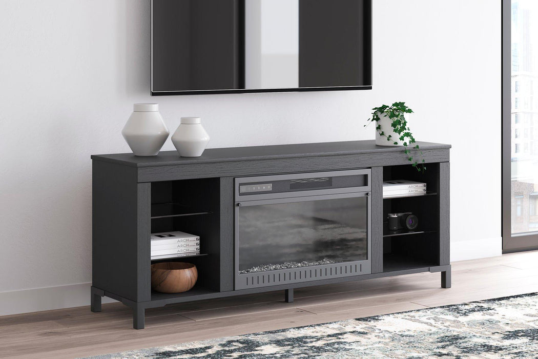 Cayberry 60" TV Stand with Electric Fireplace - Abundant Home Collections