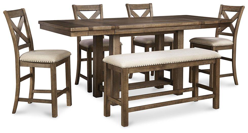 Moriville Counter Height Dining Set - Abundant Home Collections