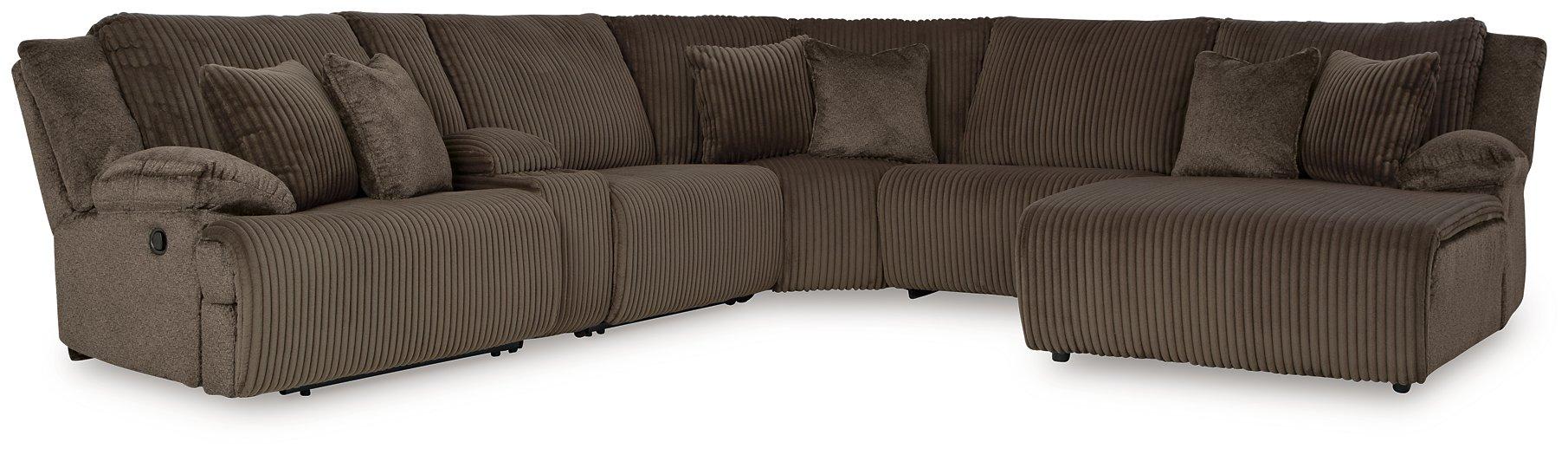 Top Tier Reclining Sectional with Chaise - Abundant Home Collections