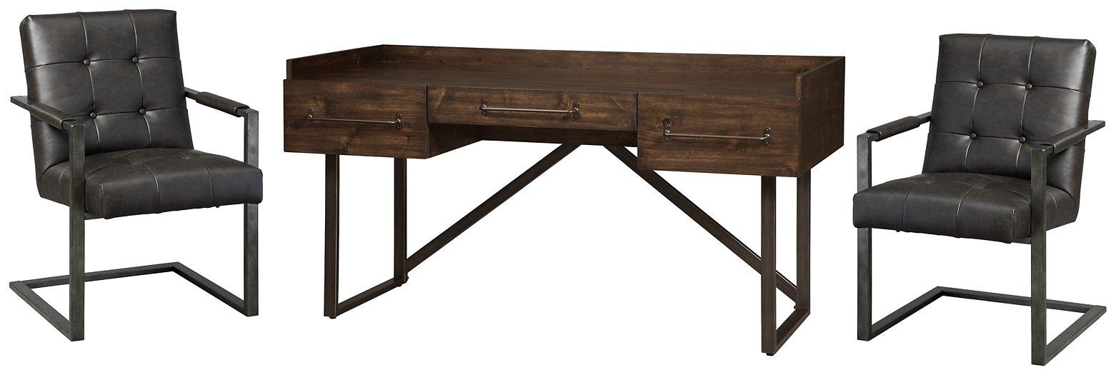 Starmore Home Office Desk with 2 Chairs - Abundant Home Collections