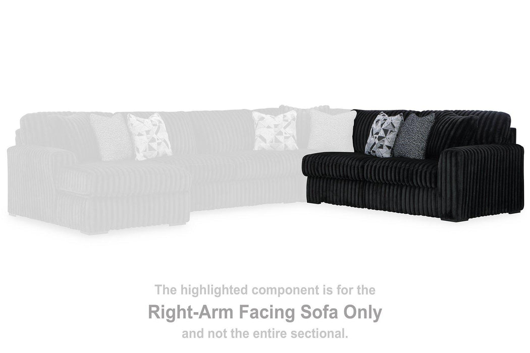 Midnight-Madness Sectional with Chaise - Abundant Home Collections