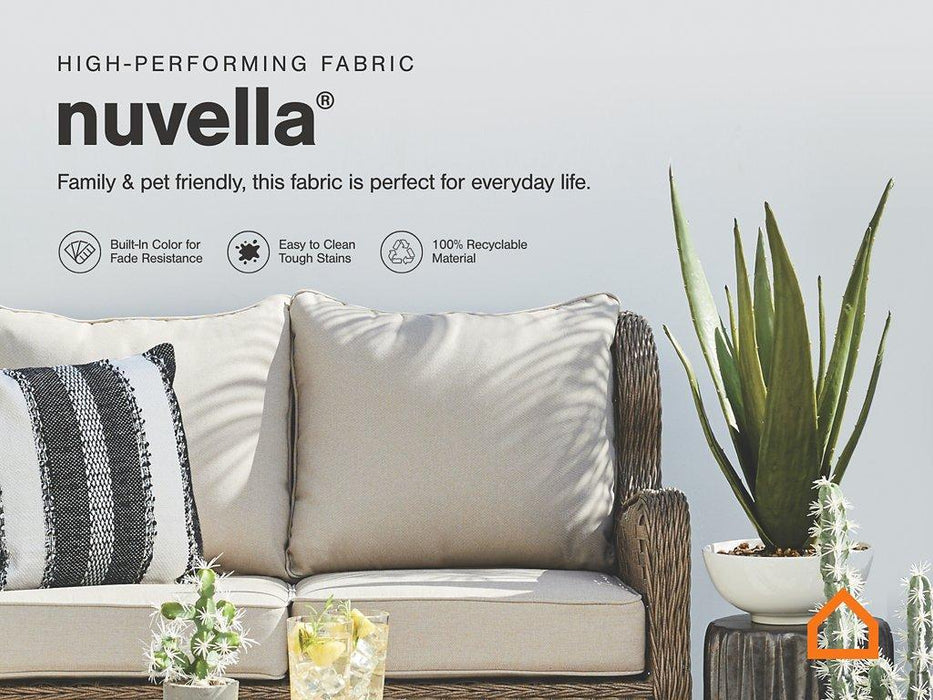 Visola Outdoor Sofa and Loveseat Set - Abundant Home Collections