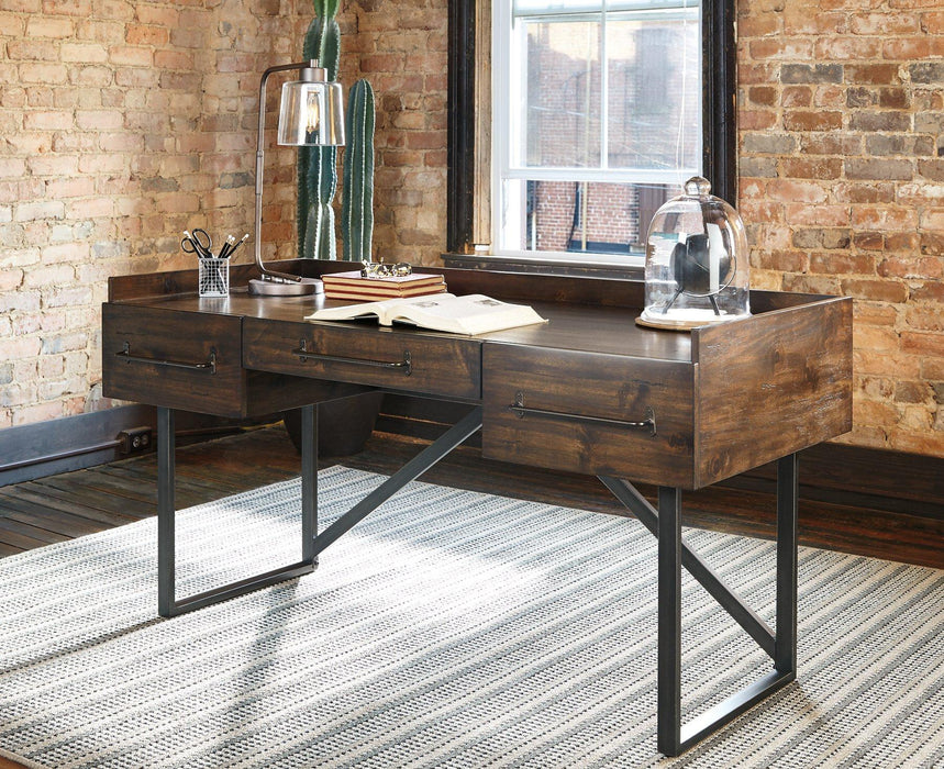 Starmore Home Office Desk with 2 Chairs - Abundant Home Collections