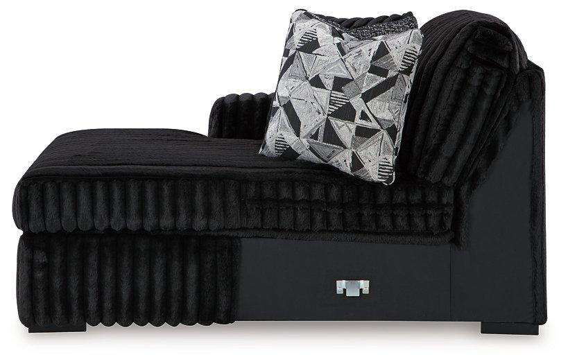 Midnight-Madness Sectional with Chaise - Abundant Home Collections