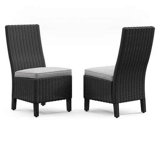 Beachcroft Outdoor Side Chair with Cushion (Set of 2) - Abundant Home Collections