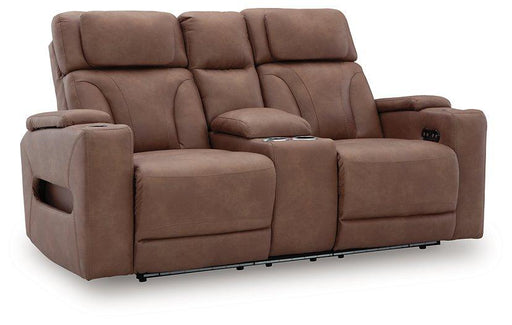 Clean-Slate Power Reclining Loveseat with Console - Abundant Home Collections