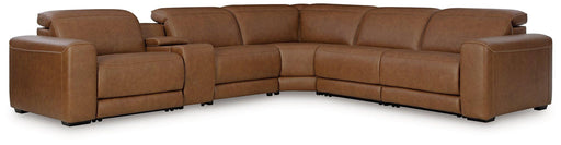 Magic Man Power Reclining Sectional with Console - Abundant Home Collections