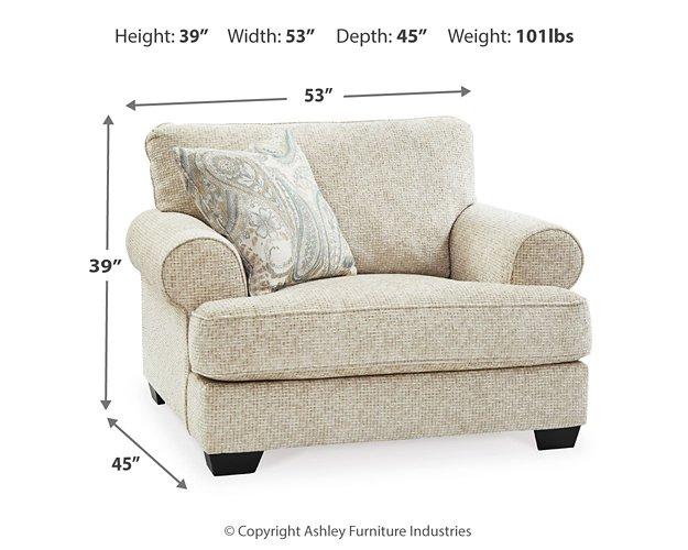 Monaghan Oversized Chair and Ottoman - Abundant Home Collections
