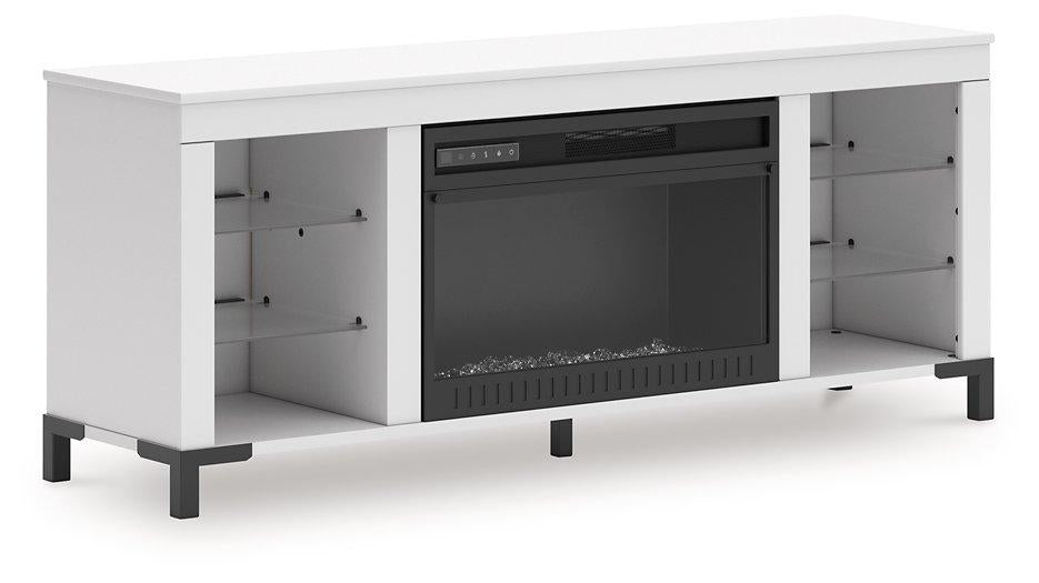 Brollevi 60" TV Stand with Electric Fireplace - Abundant Home Collections