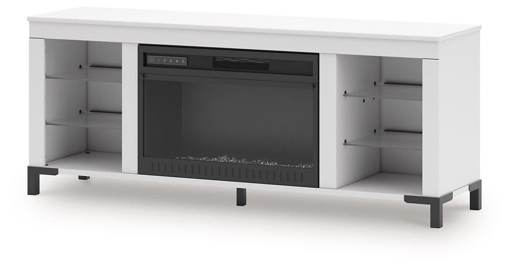 Brollevi 60" TV Stand with Electric Fireplace - Abundant Home Collections
