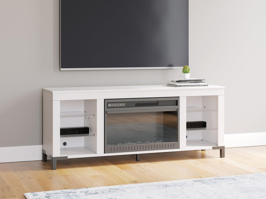 Brollevi 60" TV Stand with Electric Fireplace - Abundant Home Collections