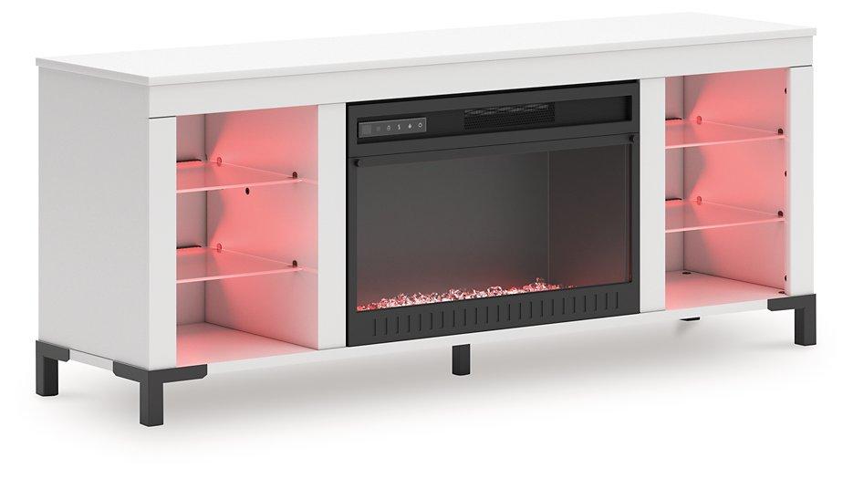 Brollevi 60" TV Stand with Electric Fireplace - Abundant Home Collections