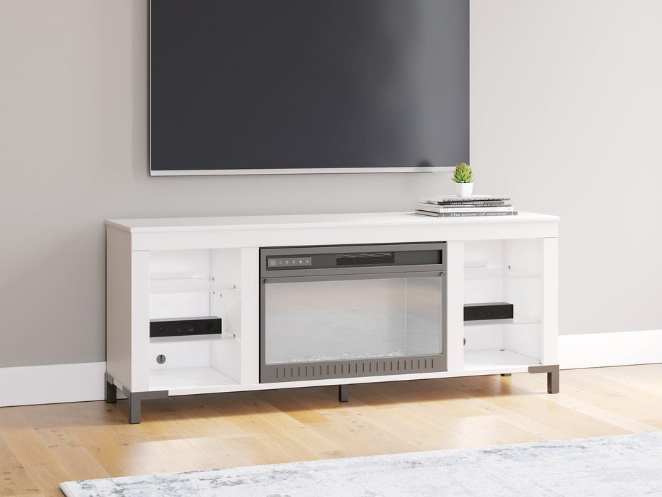 Brollevi 60" TV Stand with Electric Fireplace - Abundant Home Collections